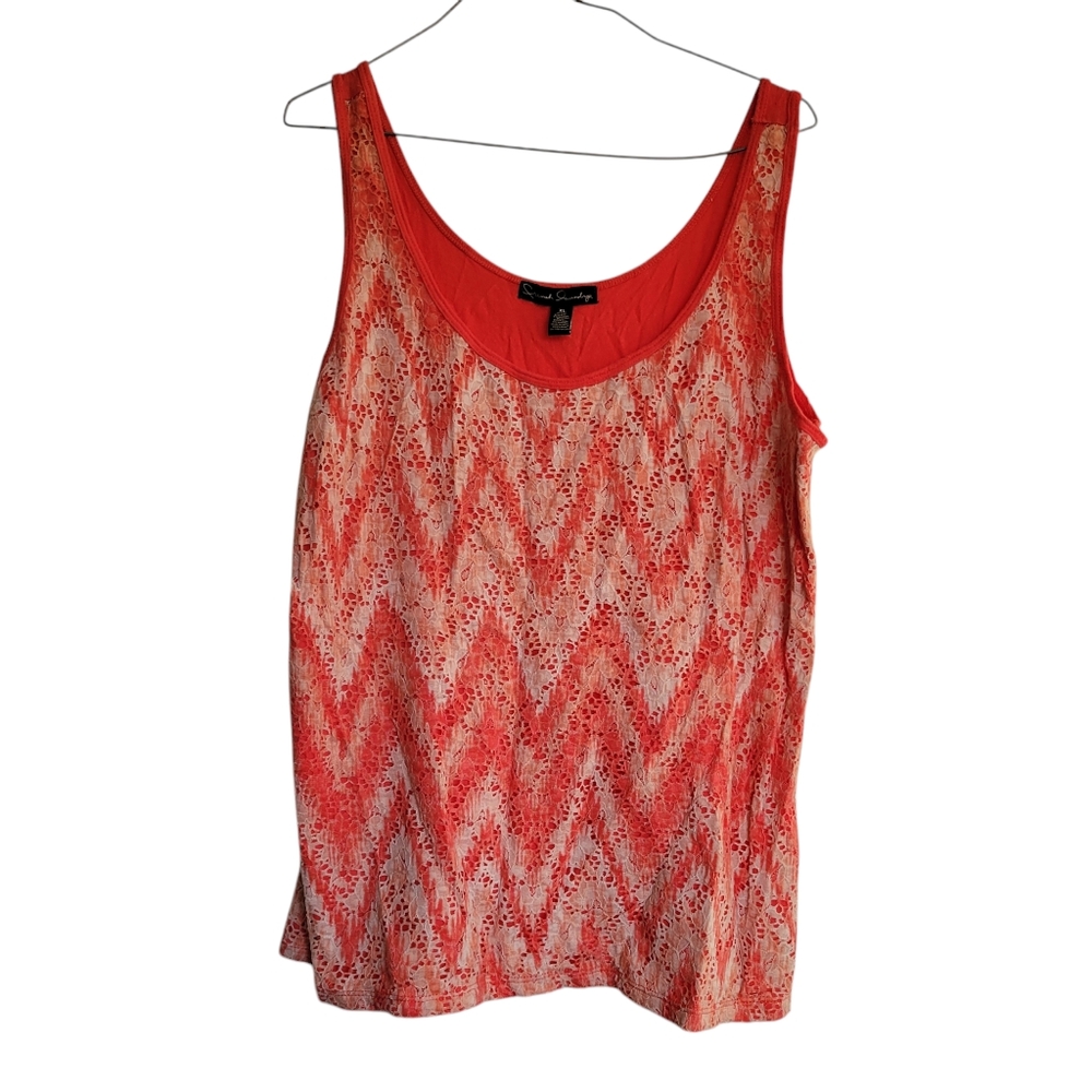 Candie's Chevron Patterned Tank Top, Size: XL